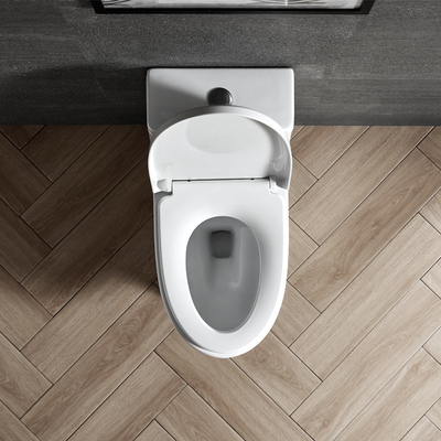 400mm One Piece Toilets 1.3 GPF Single Flush Elongated Toilets