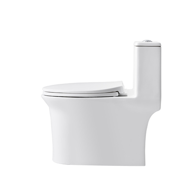 Round Bowl 1gpf One Piece Toilets Siphon Flush 4L S Trap 400mm