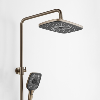 Bathroom Rainfall Shower Head System Wall Mount With Handheld Spray