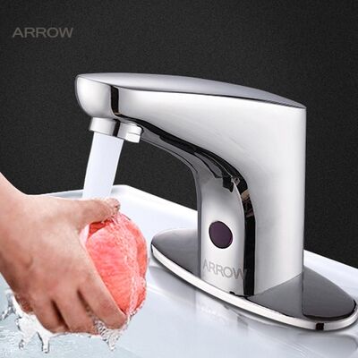 ARROW Modern Infrared Sensor Faucet with Polished Chrome Finish and Brass Body for Bathroom