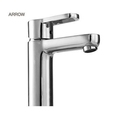ARROW Chrome Plated Single Handle Basin Mixer Faucet with Ceramic Valve Core for Bathroom Sink